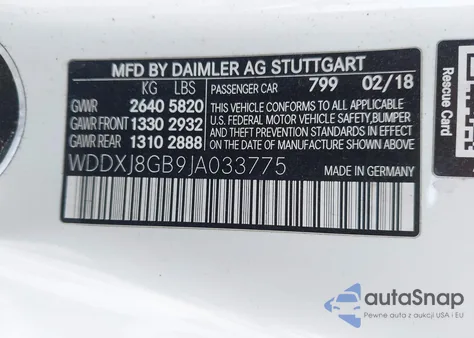 2018 Mercedes-Benz S 560 4Matic из США, поврежденный, VIN WDDXJ8GB9JA033775